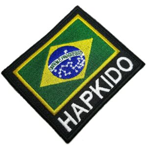 Hapkido bandeira Brasil patch bordado passar a ferro costura