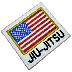 Jiu-Jitsu Bandeira EUA Patch Bordado Termo Adesivo