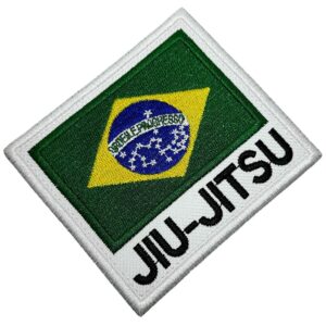 Jiu-Jitsu Bandeira Brasil Patch Bordado Termo Adesivo