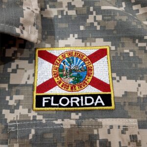 Bandeira Florida EUA Patch Bordada passar a ferro ou costura