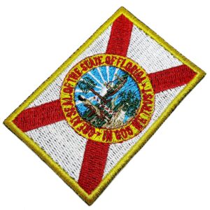 Bandeira Florida EUA Patch Bordada passar a ferro ou costura