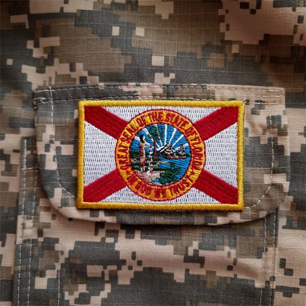 Bandeira Florida EUA Patch Bordada passar a ferro ou costura - Imagem 3