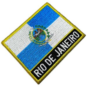 Bandeira Rio de Janeiro Patch Bordada passar ferro, costura