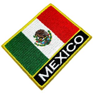 Bandeira país México Patch Bordada passar a ferro ou costura