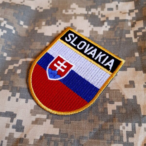 Bandeira país Eslovaquia Patch Bordada passar ferro, costura - Imagem 3