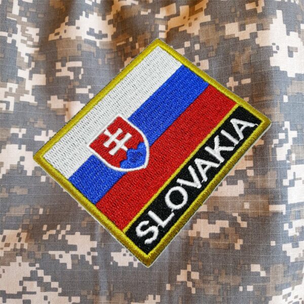 Bandeira país Eslovaquia Patch Bordada passar ferro, costura - Imagem 3