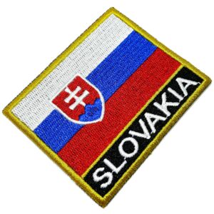 Bandeira país Eslovaquia Patch Bordada passar ferro, costura