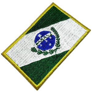 Bandeira Paraná Brasil patch bordada, passar a ferro costura