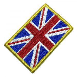 BP0001V 01 Bandeira Reino Unido Patch Bordada Fecho Contato