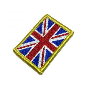 Bandeira Reino Unido Patch Bordada Fecho de Contato Gancho