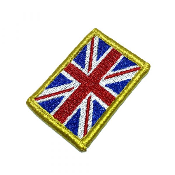 Bandeira Reino Unido Patch Bordada Fecho de Contato Gancho