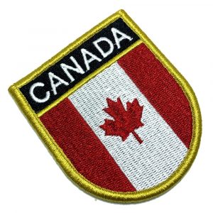 Bandeira Canadá Patch Bordada Fecho de Contato Gancho