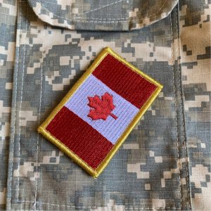 Bandeira Canadá Patch Bordada Fecho de Contato Gancho