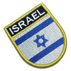 Bandeira Israel Patch Bordada Fecho Contato Gancho