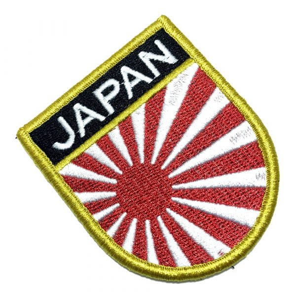 Bandeira Japão Imperial Patch Bordada Fecho Contato Gancho