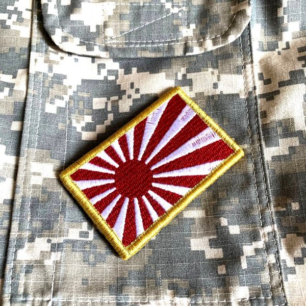 Bandeira Japão Imperial Patch Bordada Fecho Contato Gancho - Imagem 2
