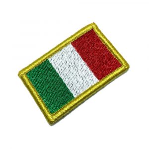 BP0030V11 Bandeira Italia Patch Bordada Com Fecho de Contato