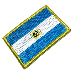 Bandeira Argentina Patch Bordada Fecho de Contato Gancho