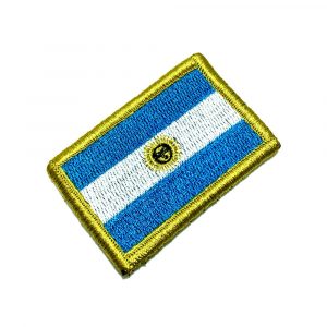 BP0032V11 Bandeira Argentina Patch Bordada Fecho de Contato
