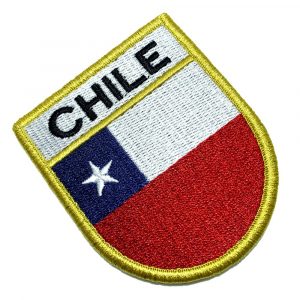 BP0045EV01 Bandeira Chile Patch Bordada Fecho Contato Gancho