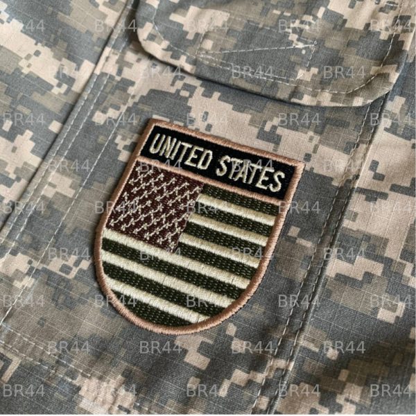 BP0055ET03 Bandeira EUA Patch Bordado Termo Adesivo Costura - Imagem 2