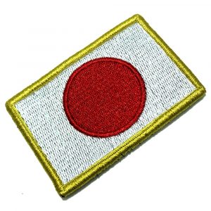 BP0058V01 Bandeira Japão Patch Bordado Fecho Contato Gancho