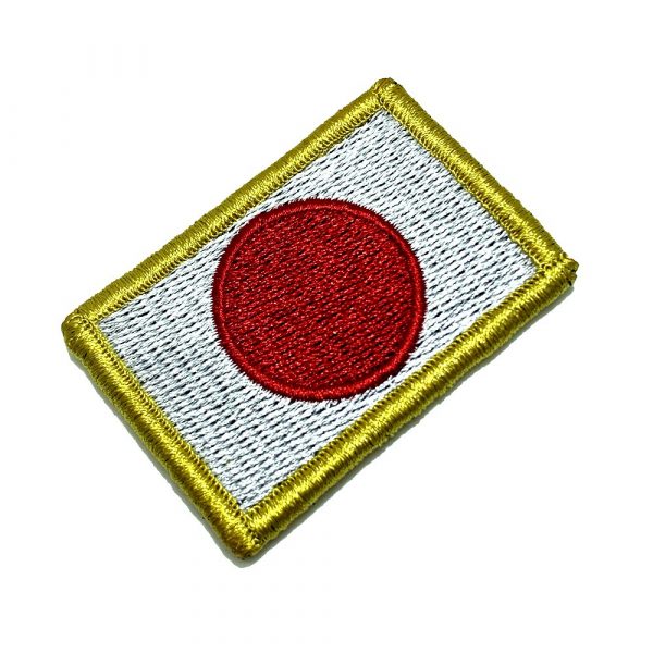 BP0058V11 Bandeira Japão Patch Bordada Fecho Contato Gancho