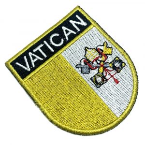 BP0060ET01 Bandeira Vaticano Patch Bordada Termo Adesivo