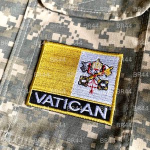 BP0060NT01 Bandeira Vaticano Patch Bordada Termo Adesivo