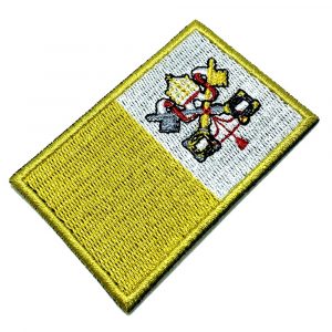 BP0060T01 Bandeira Vaticano Patch Bordado Termo Adesivo