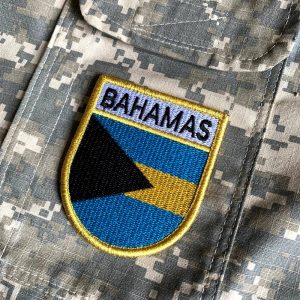 BP0208EV01 Bandeira Bahamas Patch Bordada Fecho De Contato