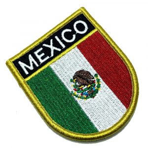 BP0050EV 01 Bandeira México Patch Bordado Fecho De Contato