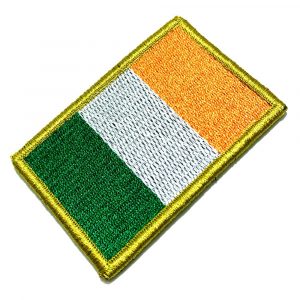 BP0059V 01 Bandeira Irlanda Patch Bordada Fecho de Contato
