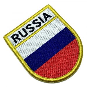 BP0079EV 01 Bandeira Russia Patch Bordado Fecho de Contato