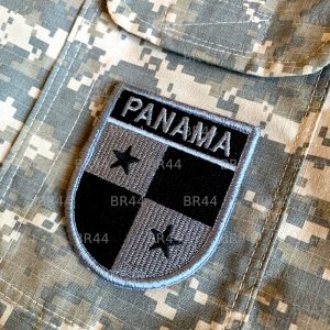 Bandeira Panama Patch Bordada Fecho Contato Gancho