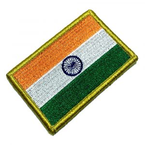 BP0191V 01 Bandeira Índia Patch Bordada Fecho Contato Gancho