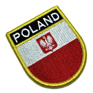 BP0211EV 01 Bandeira Polônia Patch Bordada Fecho de Contato