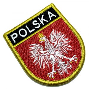BP0217EV 01 Bandeira Polônia Patch Bordada Fecho de Contato