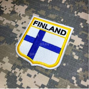 BEIN001 Bandeira Finlândia Patch Bordado Termo Adesivo