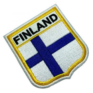 BEIN001 Bandeira Finlândia Patch Bordado Termo Adesivo