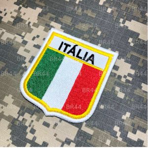 BEIN007 B Bandeira Itália Patch Bordado Termo Adesivo