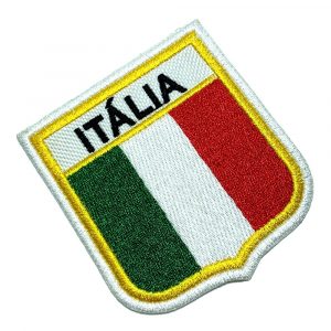 BEIN007 B Bandeira Itália Patch Bordado Termo Adesivo