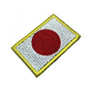BP0058T 11 Bandeira Japão Patch Bordada Termo Adesivo Costura