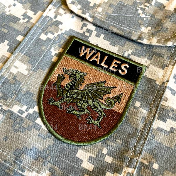 BP0190ET 03 Bandeira País Gales Bordada passar ferro/costura - Imagem 2