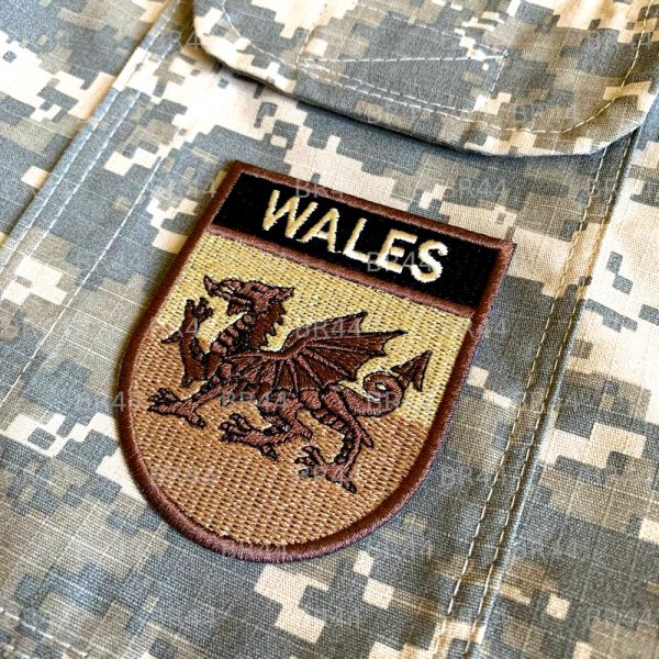 BP0190ET 04 Bandeira País Gales Bordada passar ferro/costura - Imagem 2