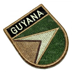 BP0224EV 03 Bandeira Guiana Patch Bordada Fecho Contato
