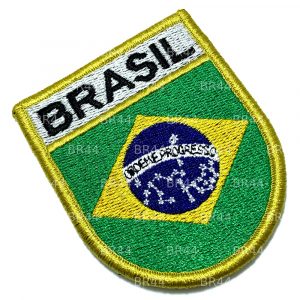 BP0403EV 01 Bandeira Brasil Patch Bordada Fecho Contato