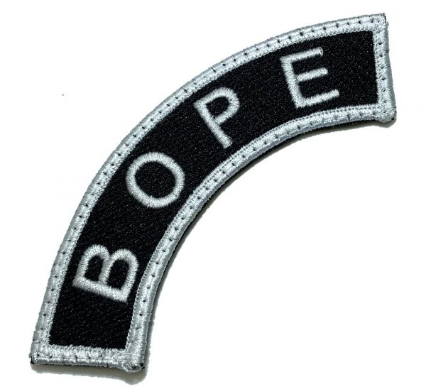 M0045V 02 BOPE Patch Bordado Fecho Contato Gancho