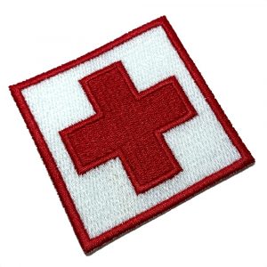 M0049T01 Cruz Vermelha Patch Bordado Termo Adesivo Costura