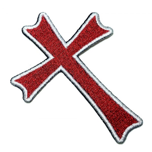 M0051T 01 Cruz Cristo Cavaleiros Bordado Termoadesivo Costura